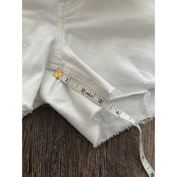 American Eagle Women's White Denim Shorts - Picture 3 of 5